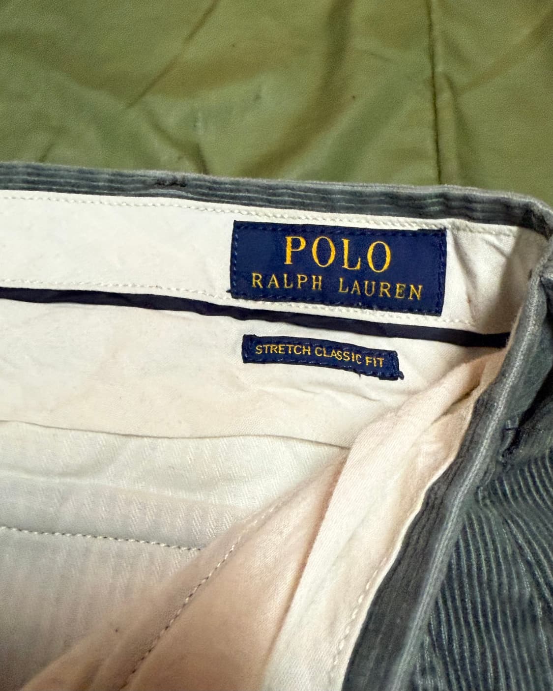 폴로 랄프로렌 스트레치 클래식 핏 패치워크 코듀로이 팬츠 36 [그레이] 상품이미지5