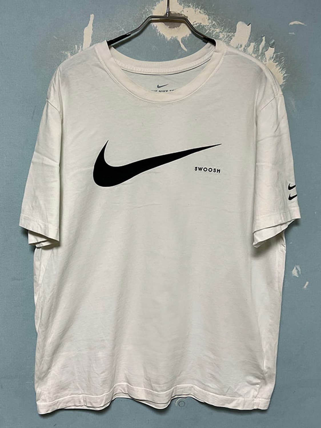 NIKE 나이키 NSW 스우시 남자 반팔티셔츠 화이트 솔리드 XL 105 상품이미지1