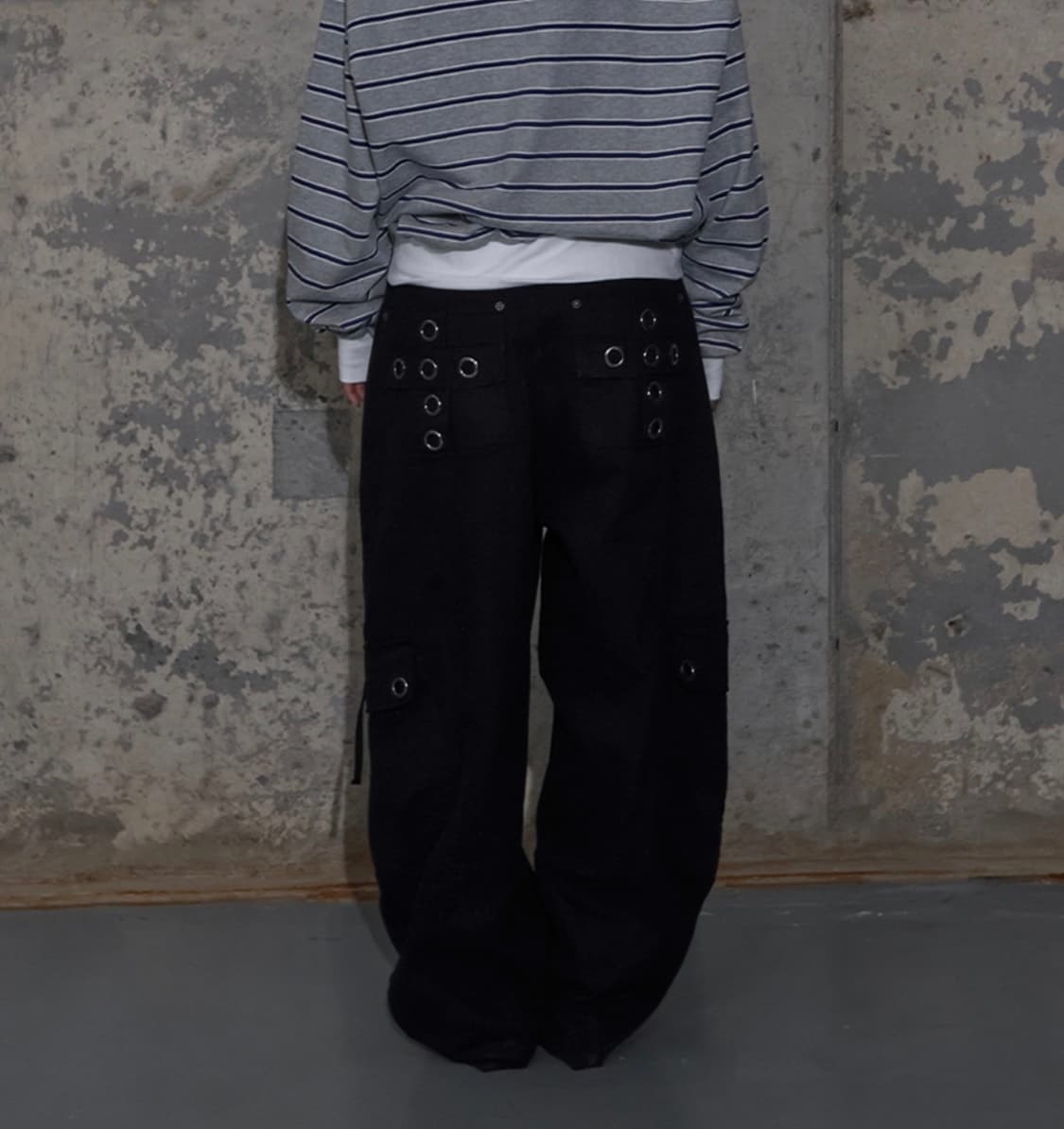 팬시클럽 크로스 포켓 카고 팬츠 아일렛 포인트 십자가 상품이미지1