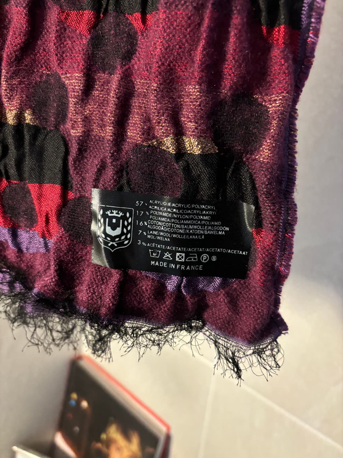 빈티지 플리츠 도트 머플러 상품이미지4