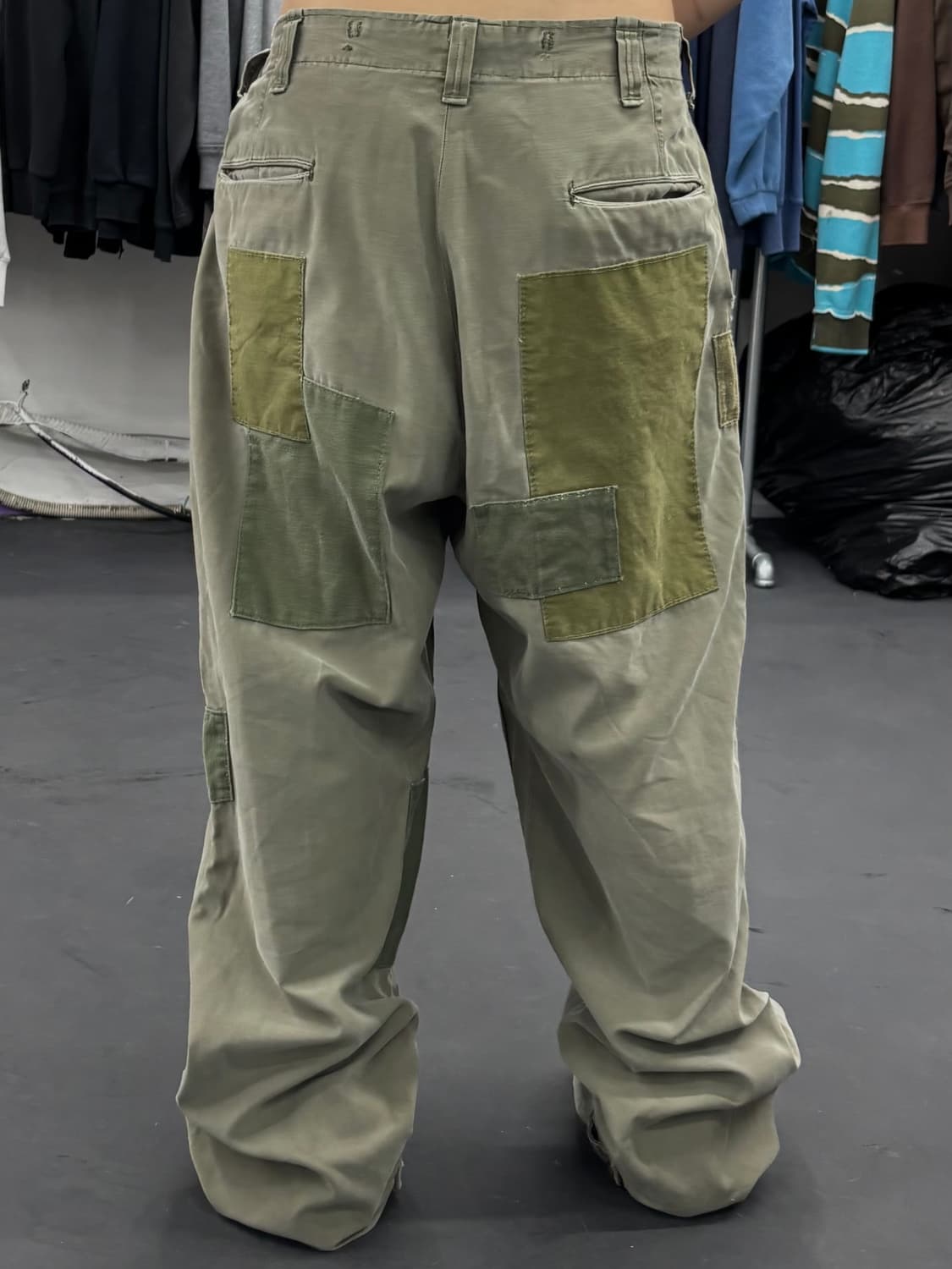 VTG 그런지 패치워크 코튼팬츠 상품이미지4