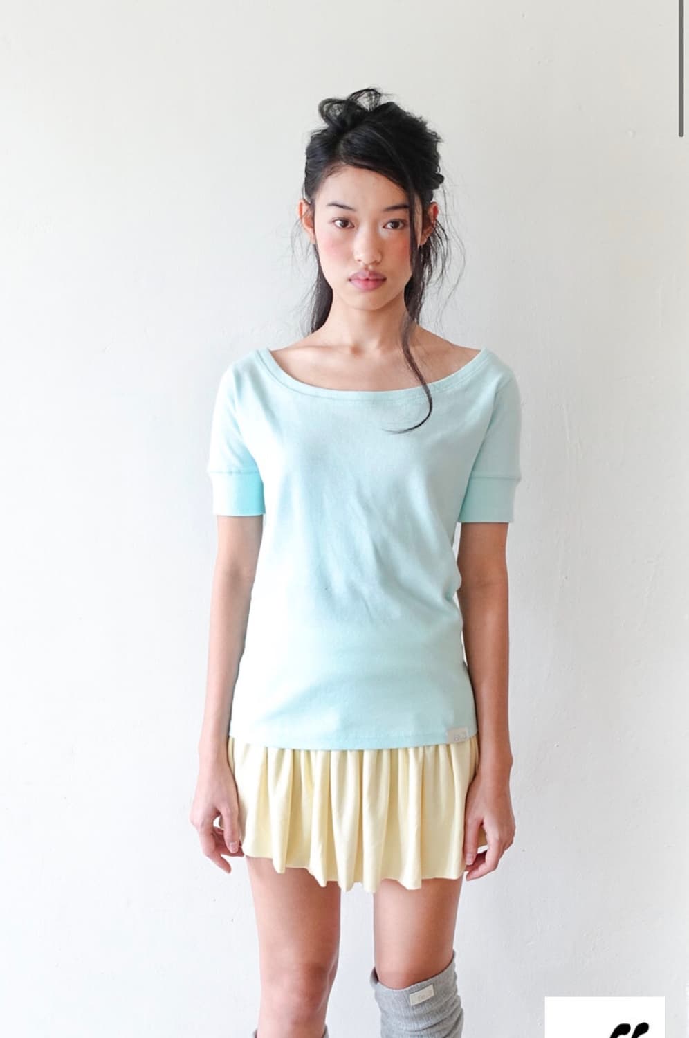 샵페어리 rib half top (mint) 상품이미지1