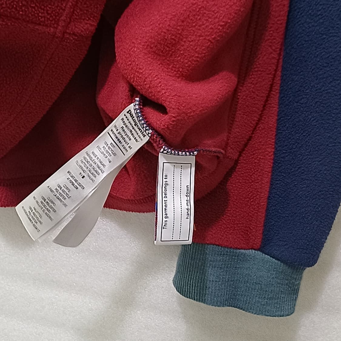 파타고니아 키즈 마이크로디니 반집업 플리스 티 아동 L 사랑봉봉 상품이미지4