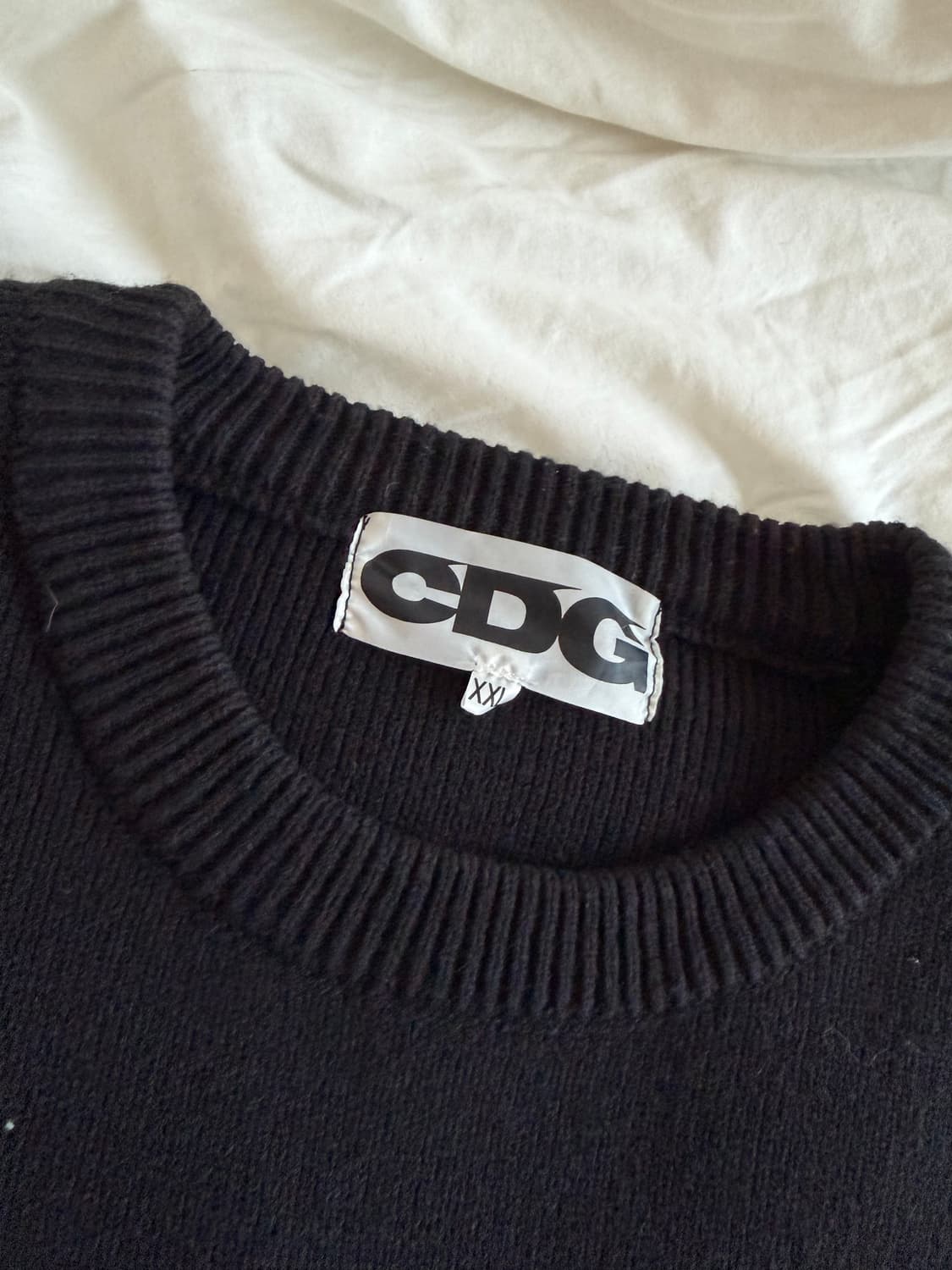 CDG 라운드넥 스쿨 풀오버 니트 XXL 상품이미지4