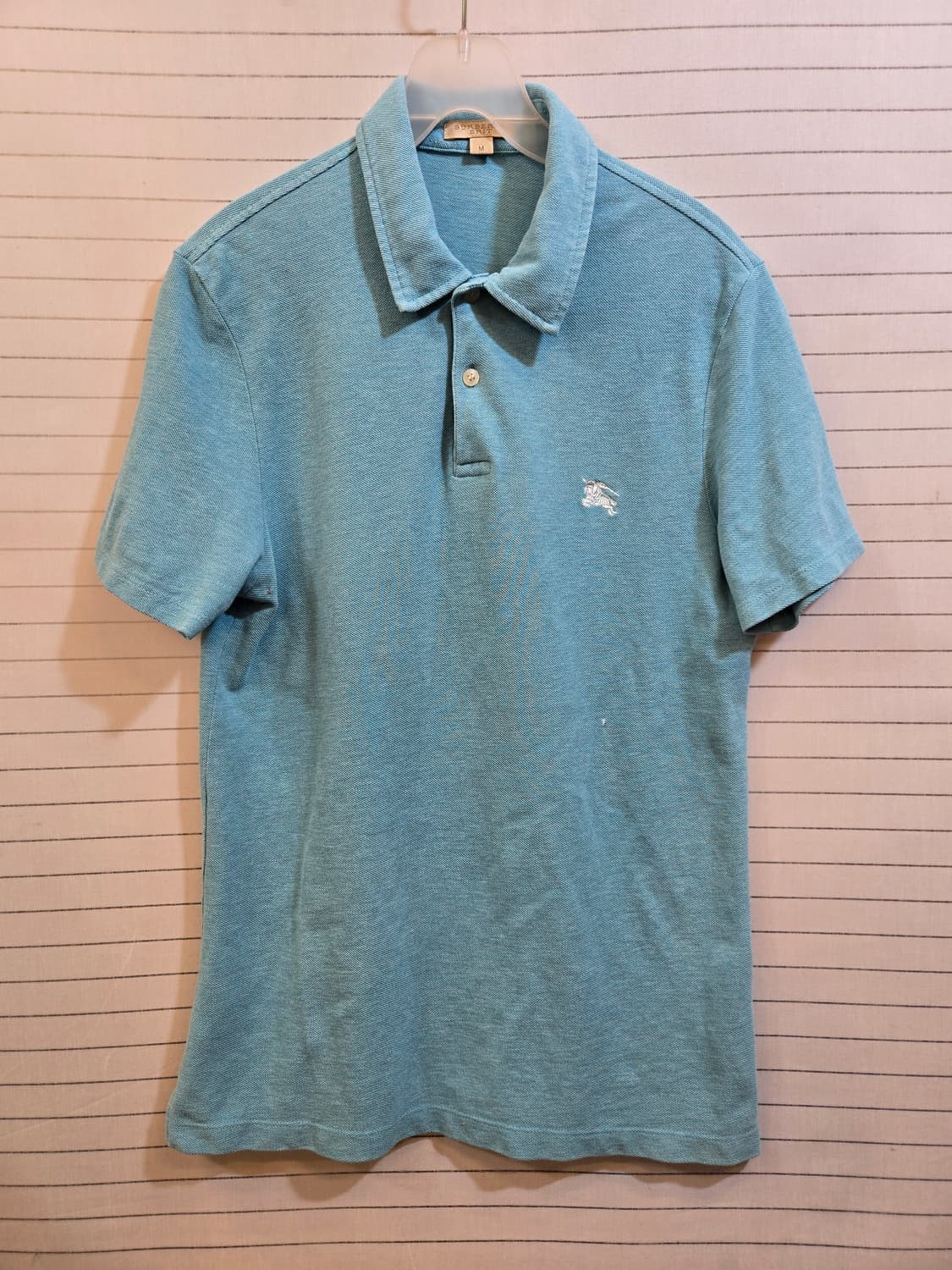 버버리 반팔(정품) 폴로 티셔츠 민트 블루 M 상품이미지1