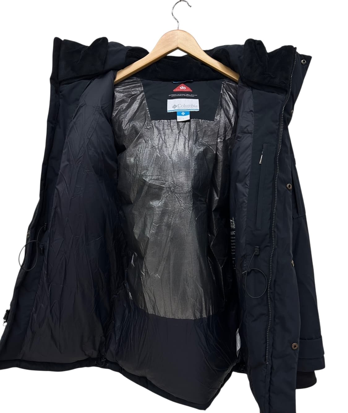 컬럼비아 구스다운 야상패딩 블랙네이비 (L) 상품이미지8