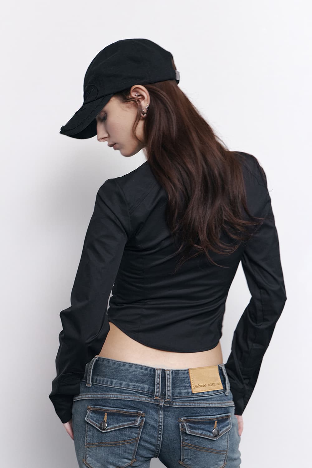 플리즈노팔로우 Delphine Shirring Zip up Shirt 상품이미지3