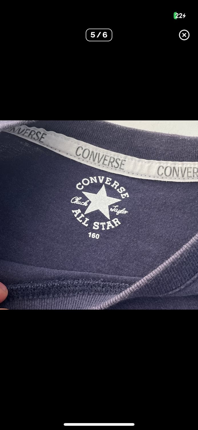 빈티지 컨버스 레인보우 패치 반팔 티셔츠 상품이미지3