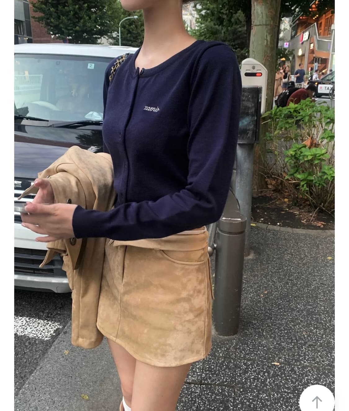 제니오 셀린 베이직 가디건 네이비 S zaenio 상품이미지3