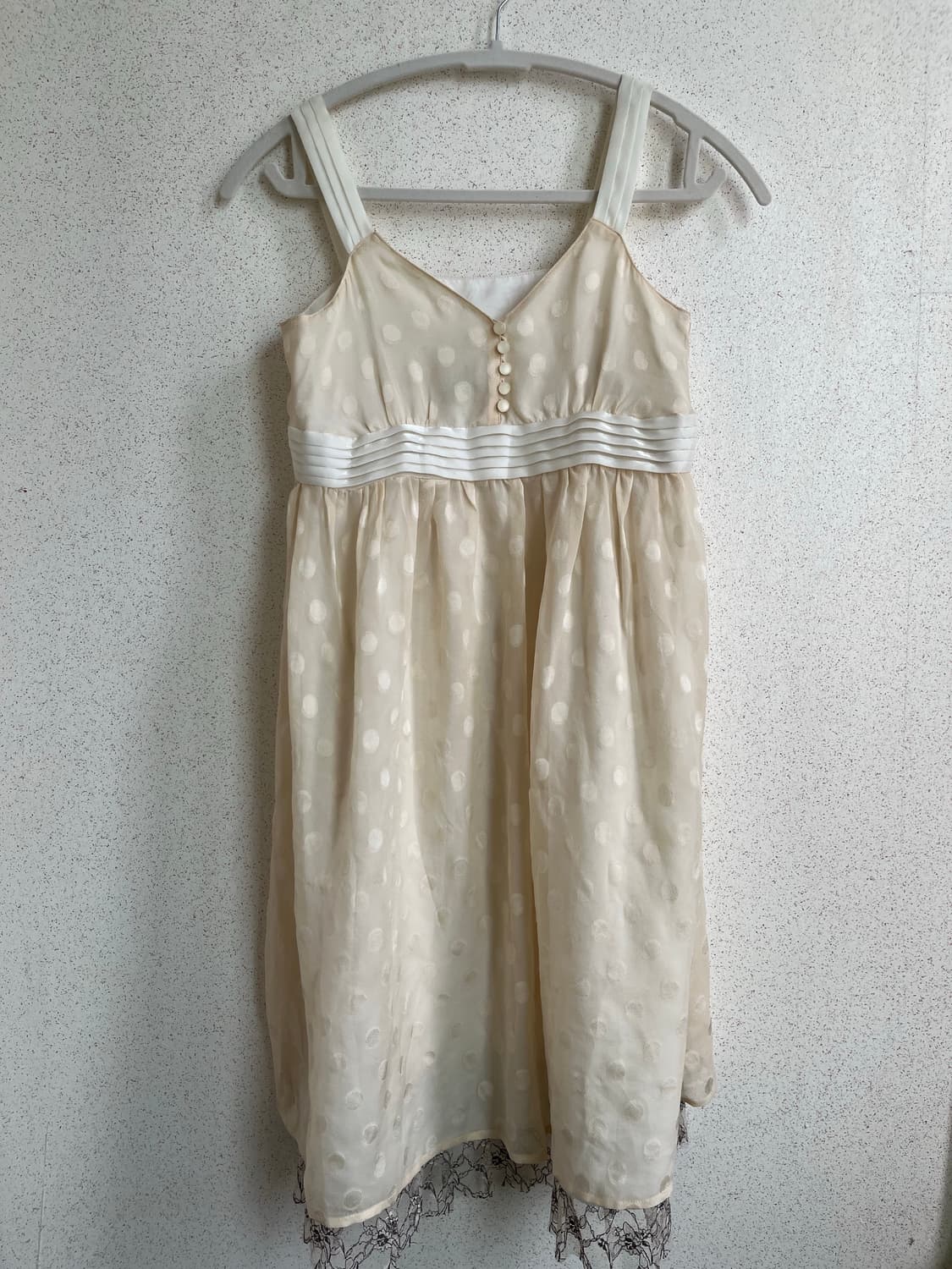 Jpn Vtg silk 실크 슬립 도트 드레스  상품이미지1