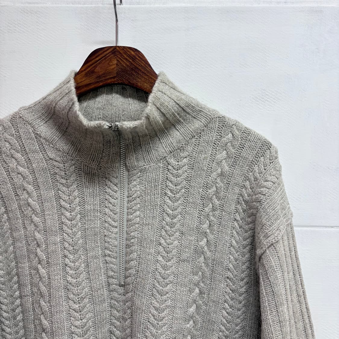 45RPM 45알피엠 오트밀 보카시 반집업 니트  상품이미지3