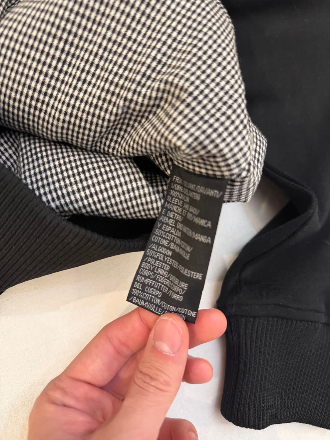 SCHOTT NYC 쇼트 하이브리드 퀼팅 봄버자켓 블랙 상품이미지4