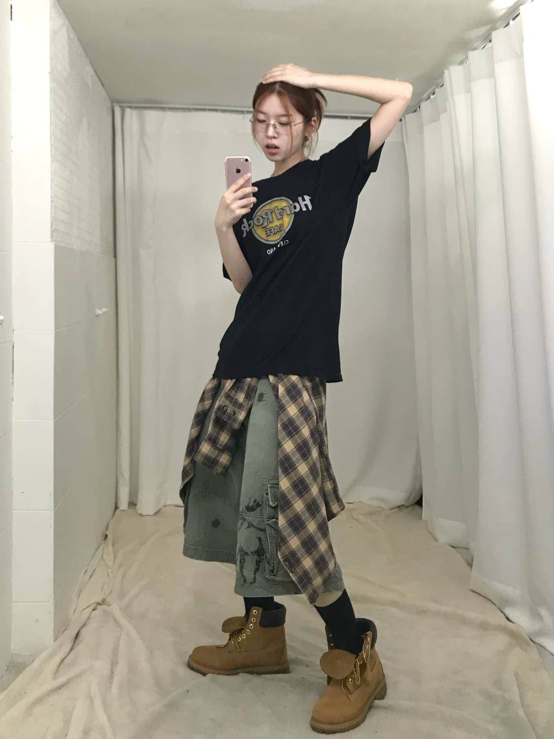 🎸 하드락 카페 프린팅 티셔츠 너드 스트릿 코디 세트 상품이미지3