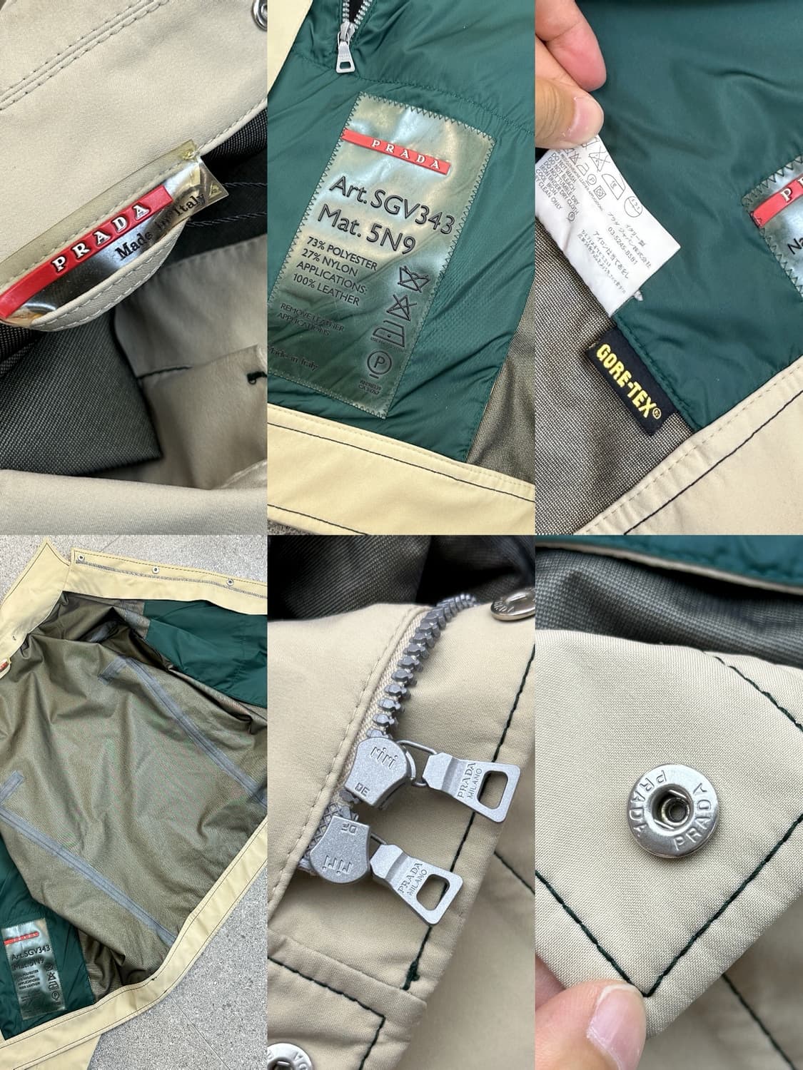 프라다 고어텍스 레드라벨 자켓 상품이미지7