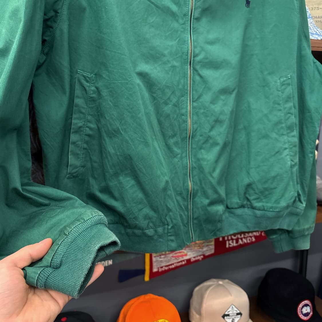 신형라벨 폴로 랄프로렌 헤링턴자켓 탈론 블랙와치 라이닝 진녹색 N687 상품이미지4