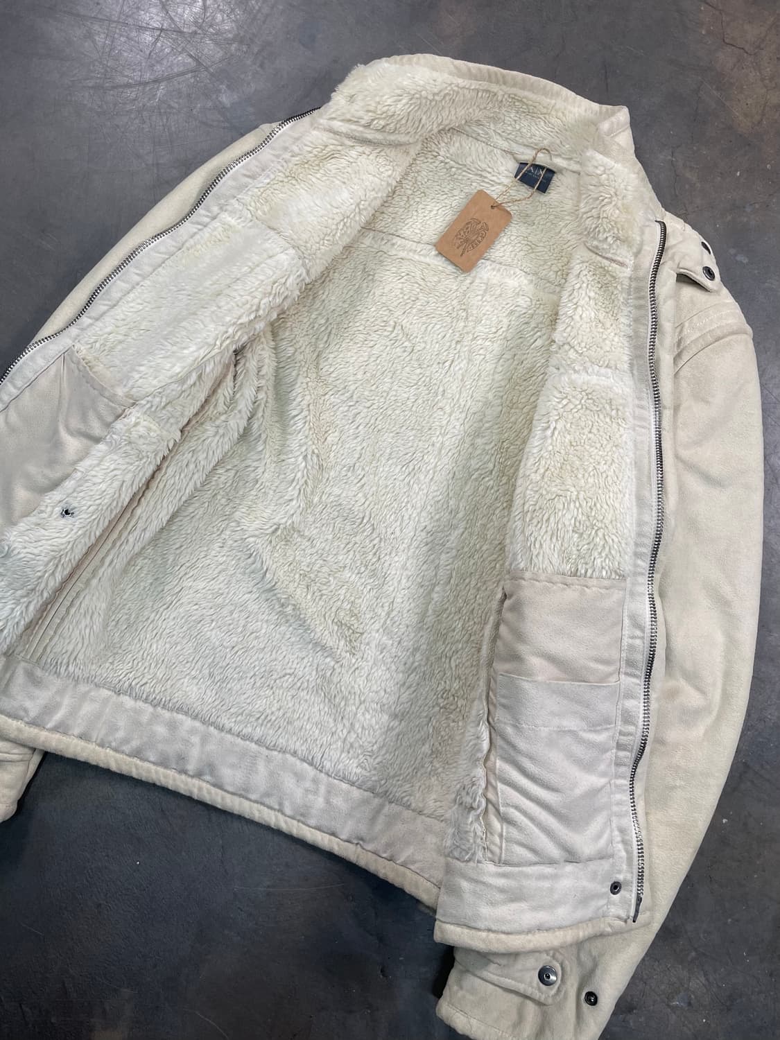 아르마니 스웨이드 쉐르파 무스탕 자켓 상품이미지4