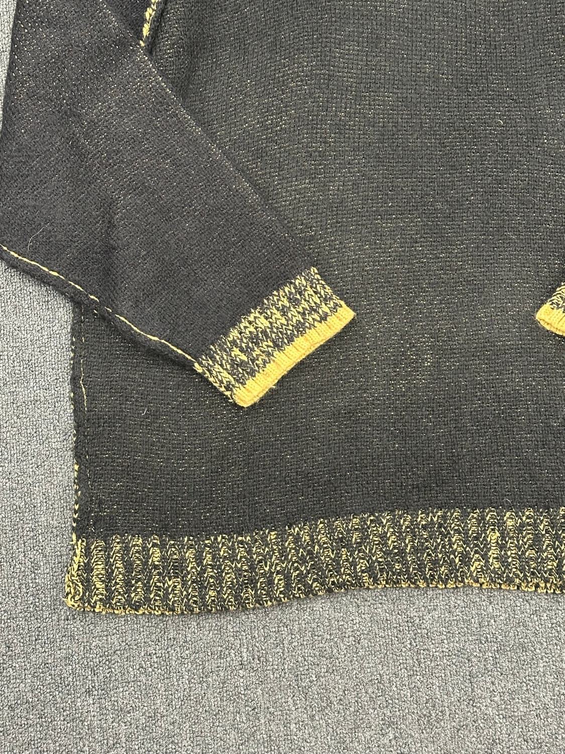 OS)카스타네 빈티지 배색 니트 스웨터 상품이미지7