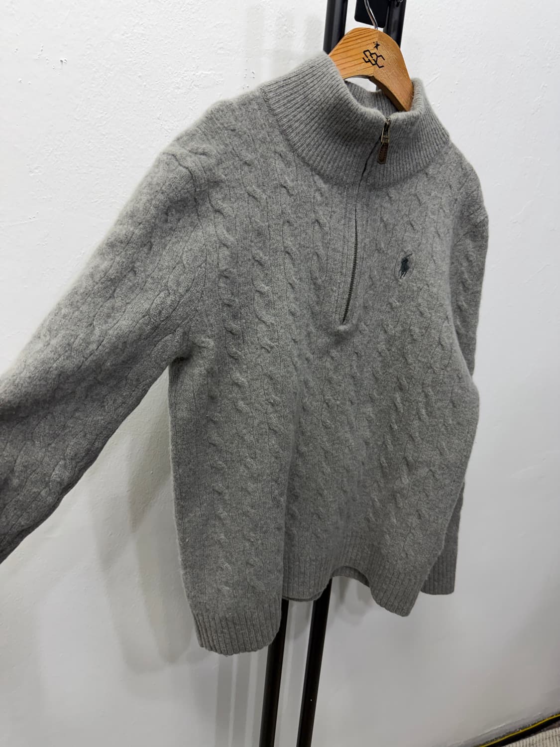 정품) 폴로랄프로렌 신형 캐시미어 여성 케이블 니트 스웨터 L 상품이미지2