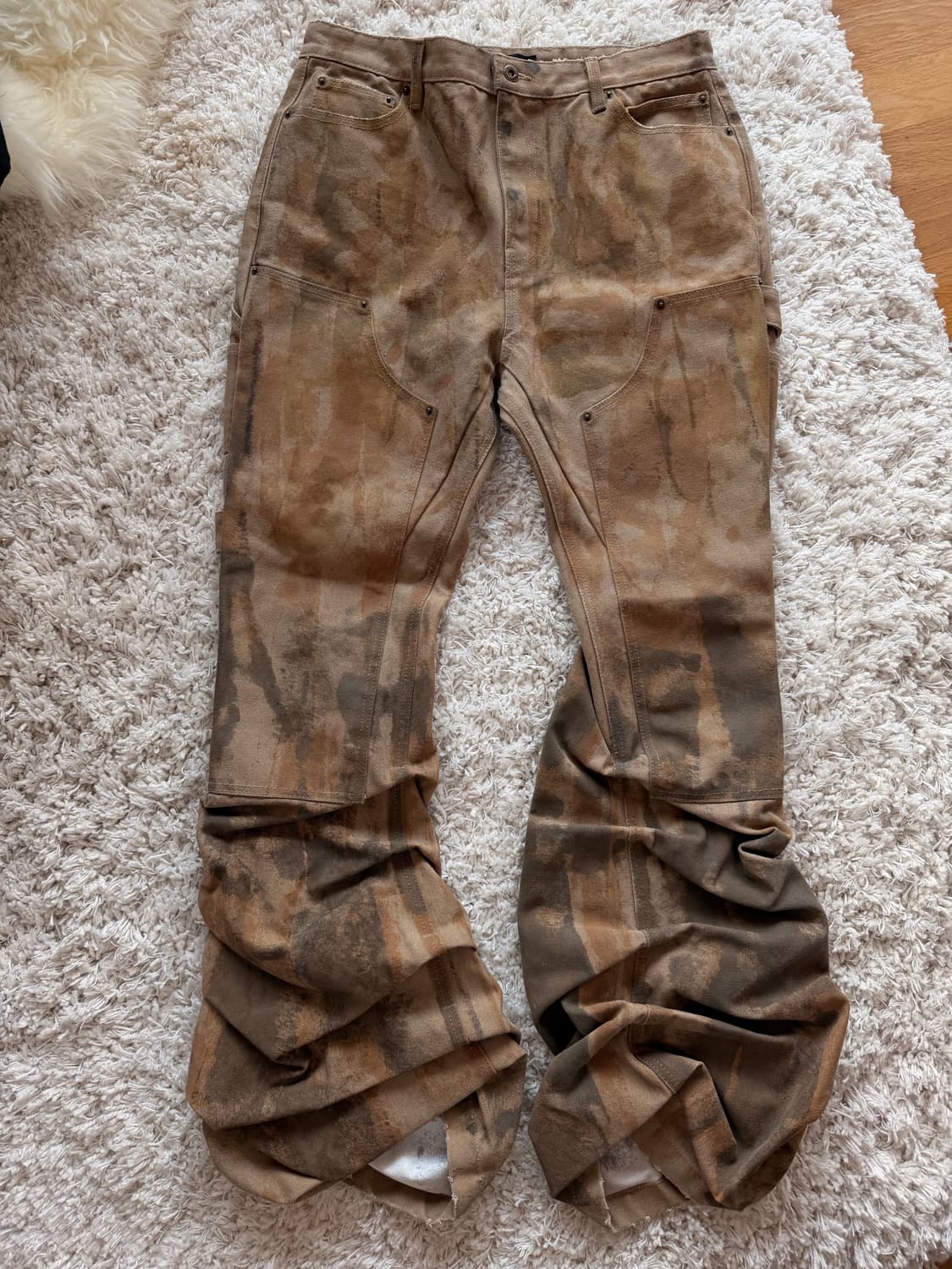 새상품 페인팅워싱 데님팬츠  상품이미지1