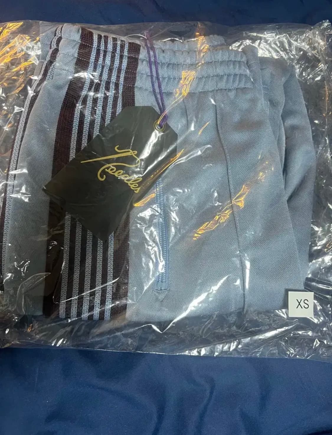 니들스X프릭스스토어 별주 삭스블루 스트레이트 트랙팬츠 xs 상품이미지1