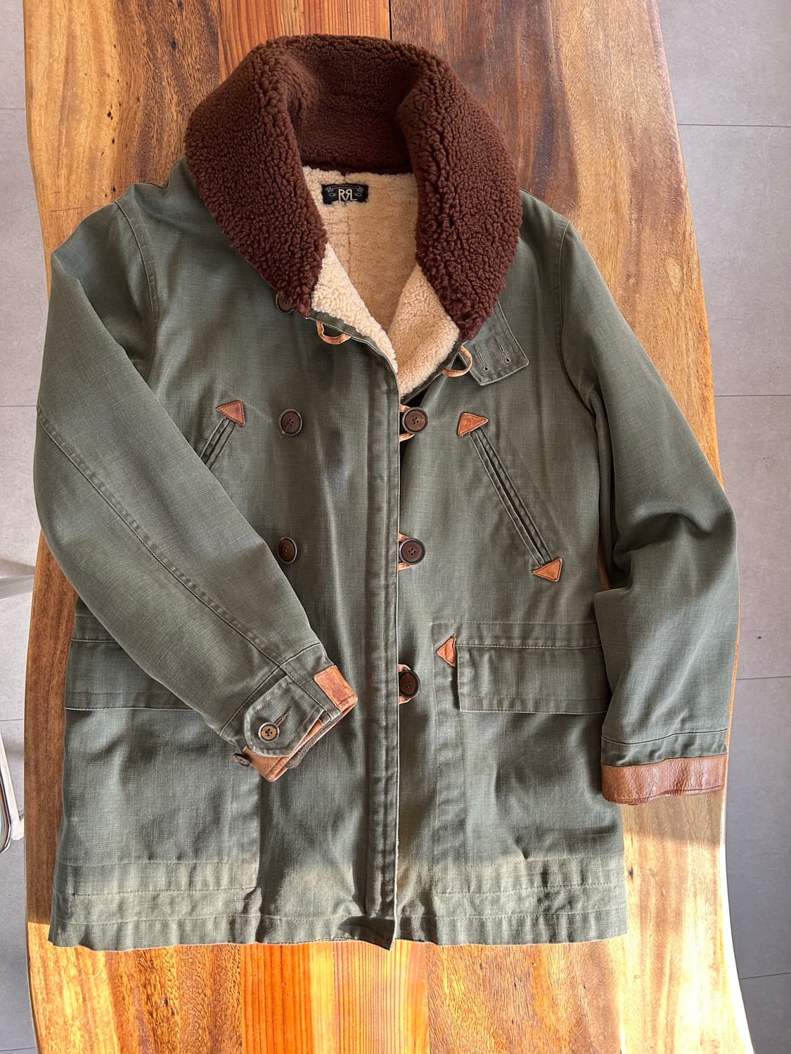 RRL 더블알엘 빈티지 밀리터리 더블 블레스티드 코트(양털) 상품이미지1