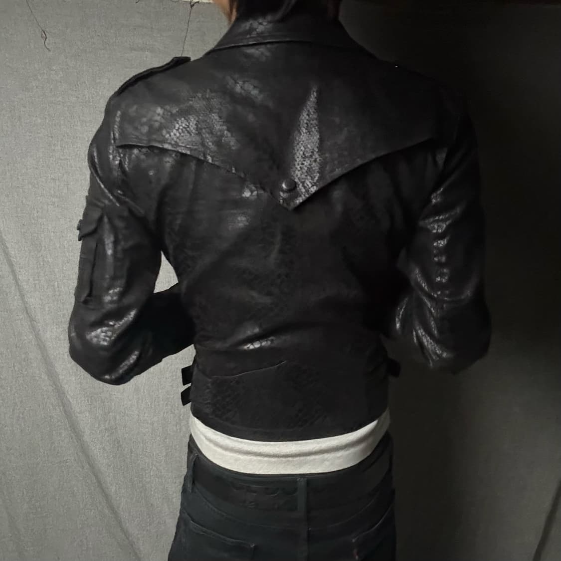 빈티지 크롭 라이더 자켓 상품이미지6