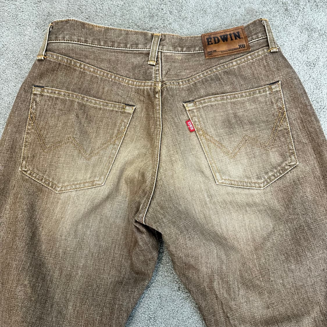 에드윈 00s "Loose 445" 브라운 워싱 데님 팬츠(31) 상품이미지9