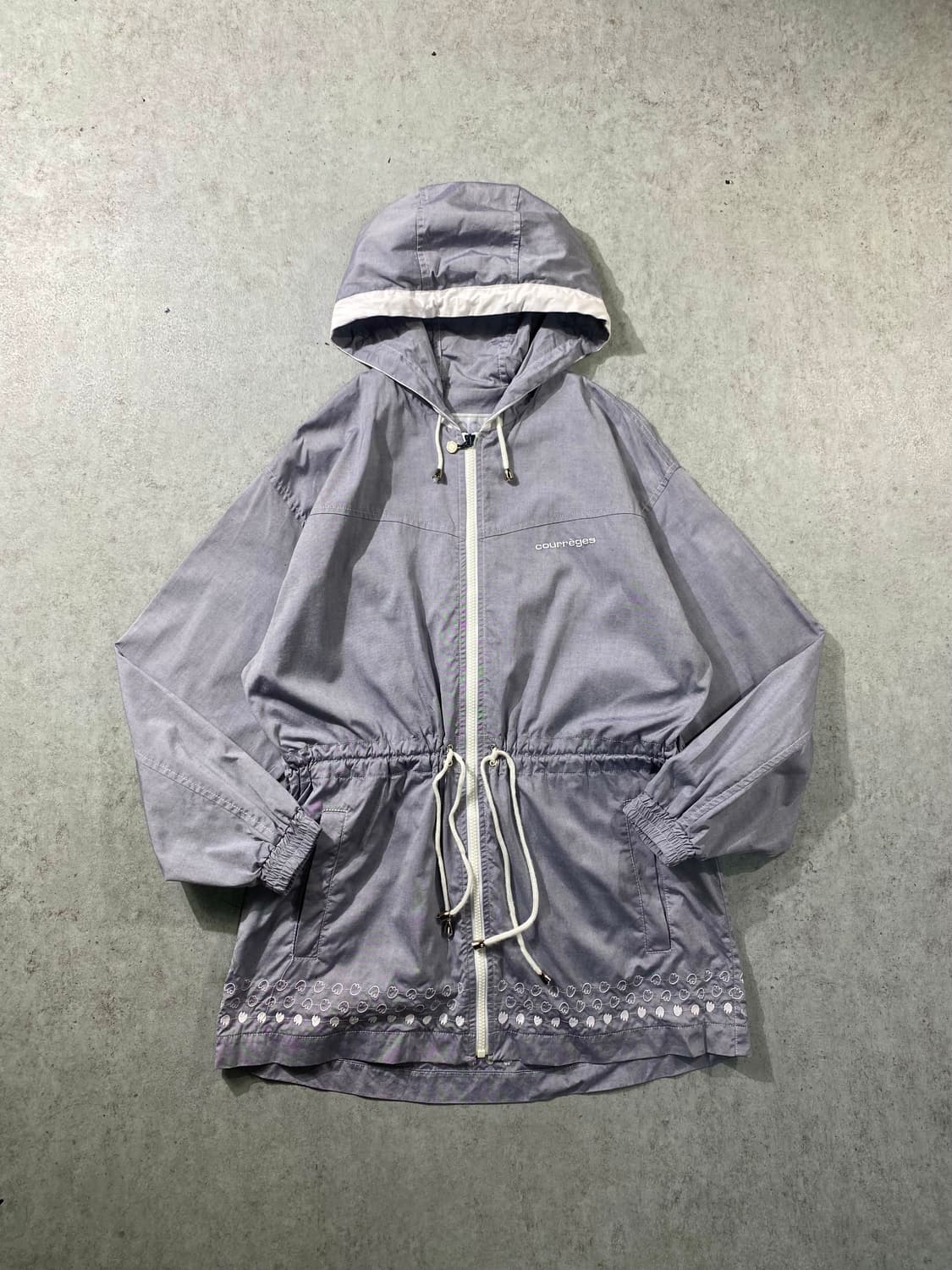 [L] 90s Courreges 꾸레쥬 코튼 후드 사파리 자켓 상품이미지3
