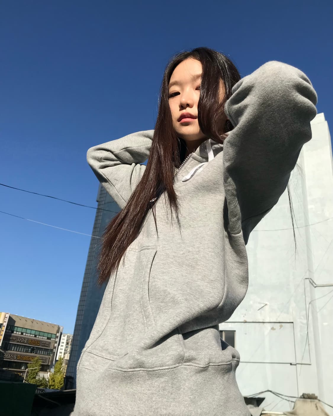 노스페이스 그레이 후드집업  상품이미지3