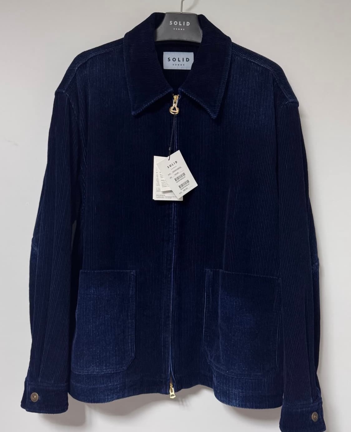 솔리드옴므 25시즌 네이비 코듀로이 자켓 48 상품이미지1