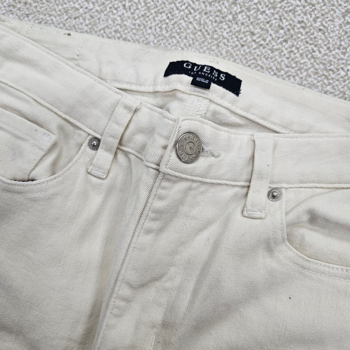 [28] 게스 아이보리 부츠컷 데님 면 팬츠 바지 1210J1 상품이미지2
