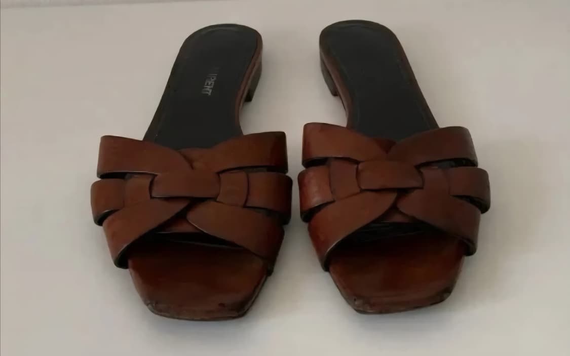 (정품 )생로랑 가죽 샌들 슬리퍼 뮬 225mm  상품이미지1