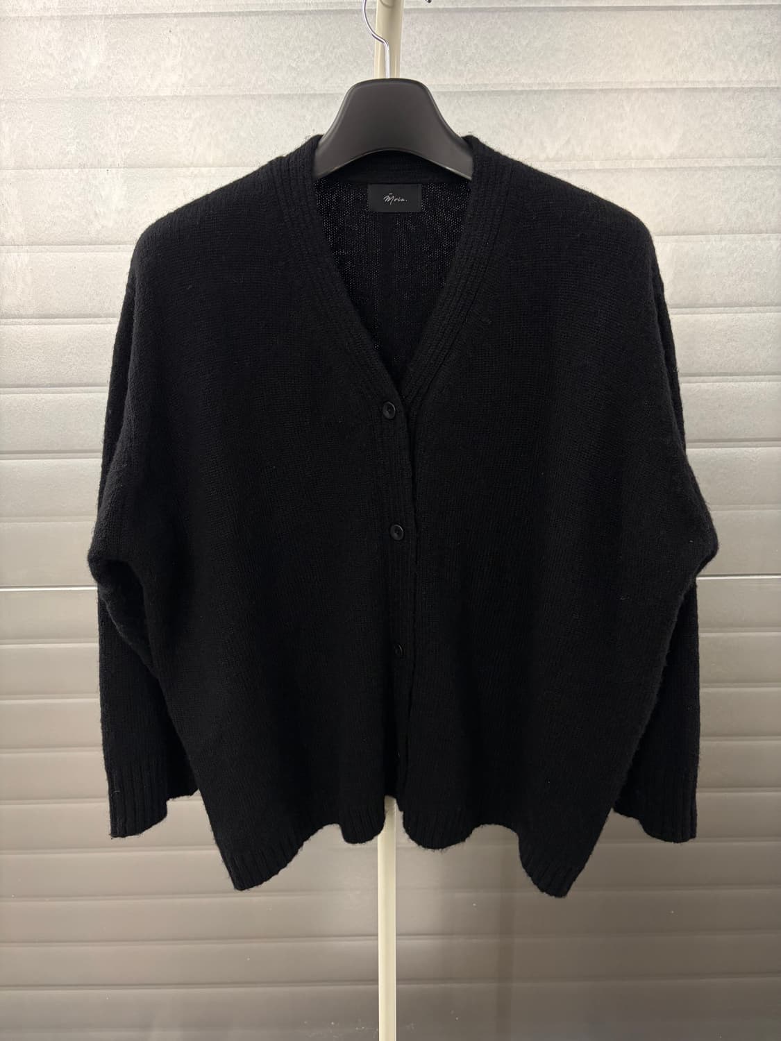 모이아 23FW 2way 알파카 가디건 블랙  상품이미지2