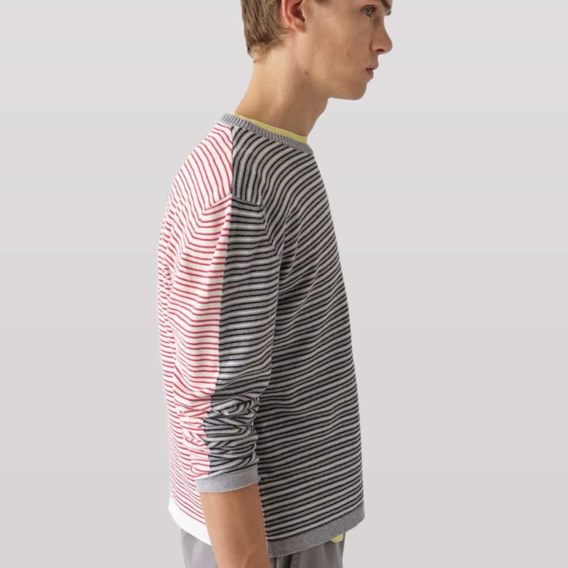 [S,M,L,XL]기마구아스 Pablo 스트라이프 니트/그레이 상품이미지1