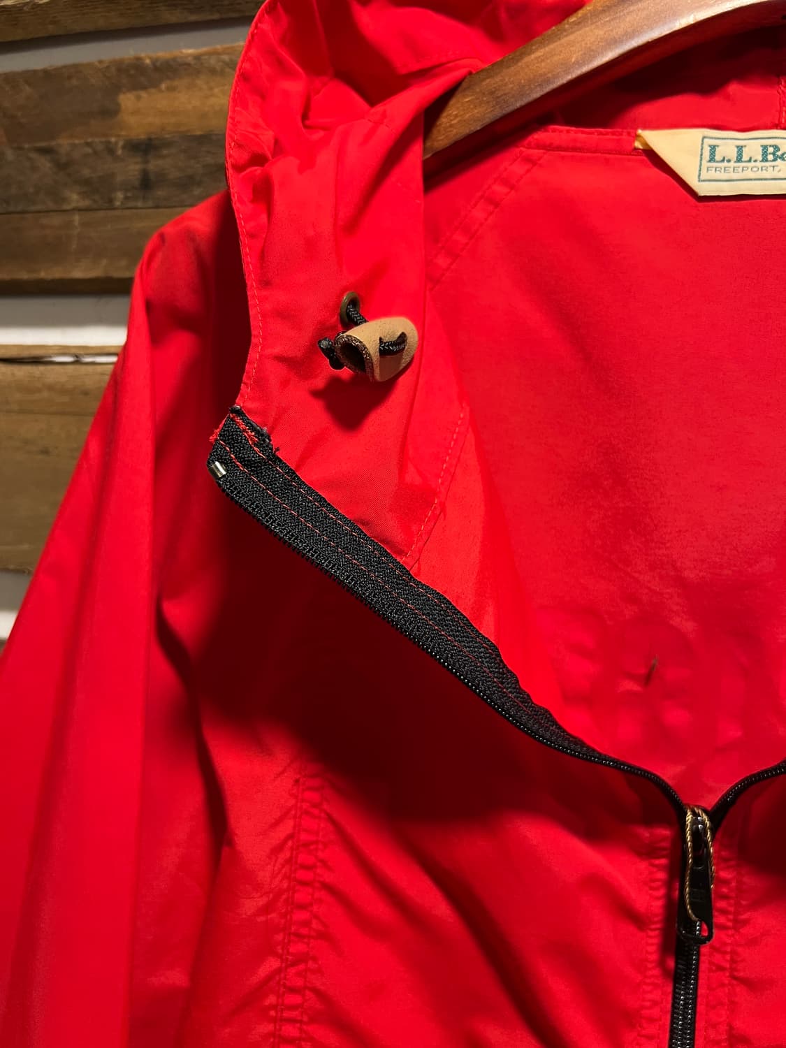 [M]80s 엘엘빈 USA Made 레드 나일론 하키팀 마운틴 아노락자켓 상품이미지3