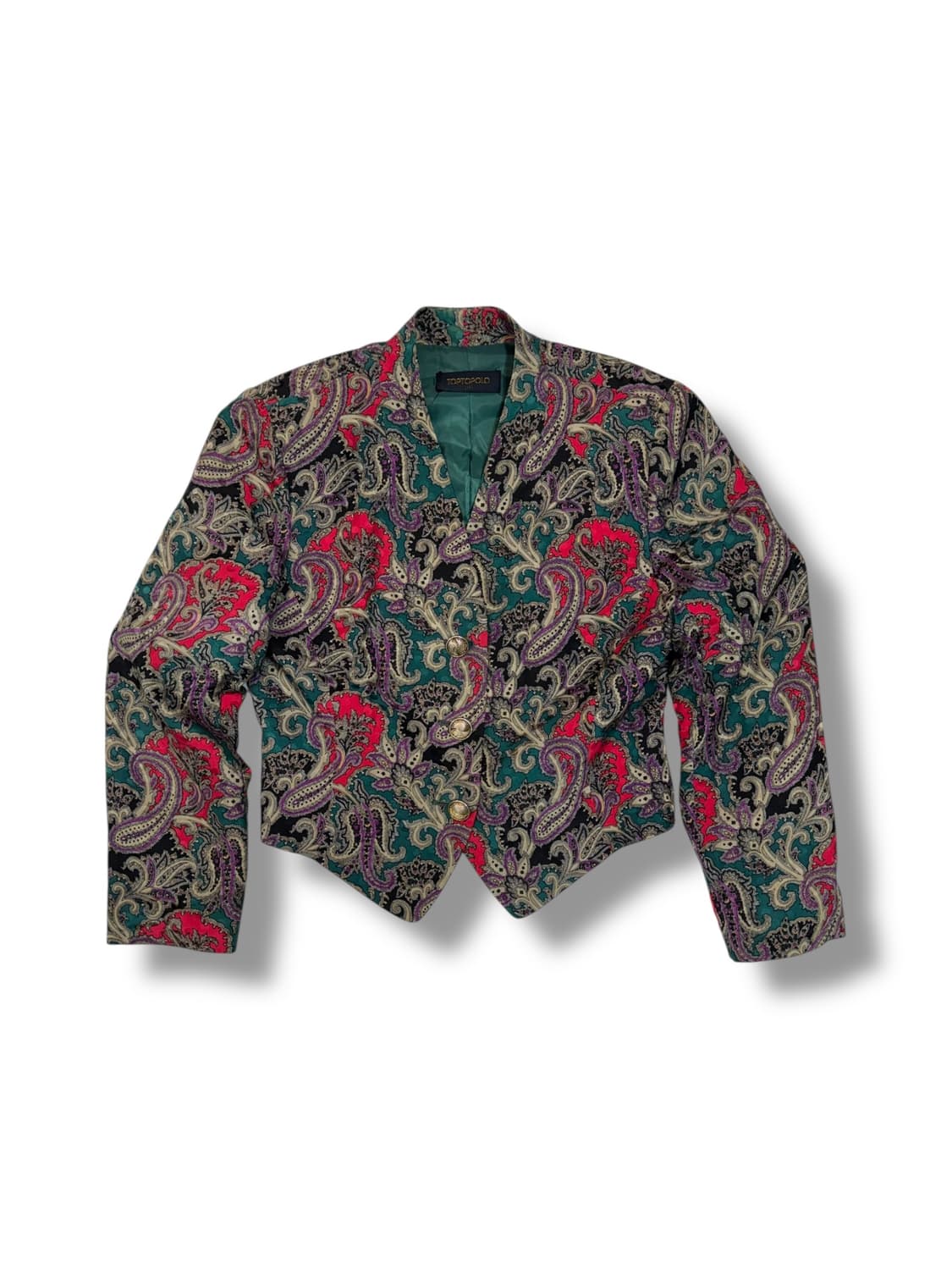 빈티지 우먼스 페이즐리 실크 자켓   상품이미지1