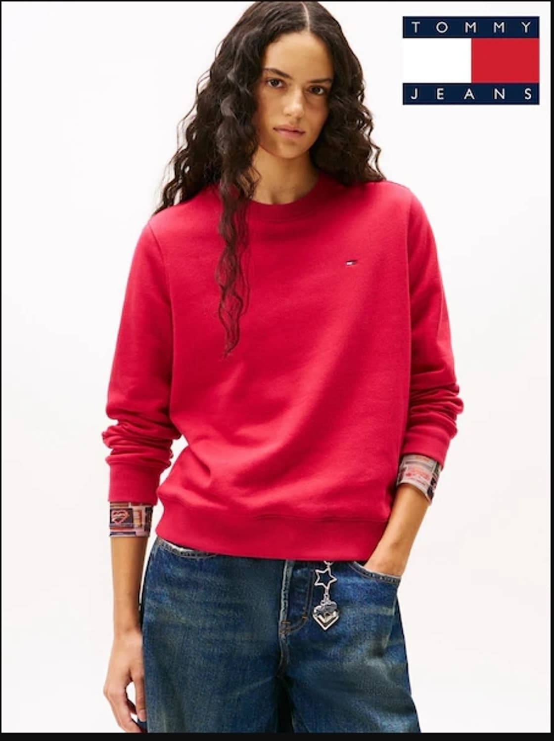 타미힐피거 맨투맨 S 레드 상품이미지1