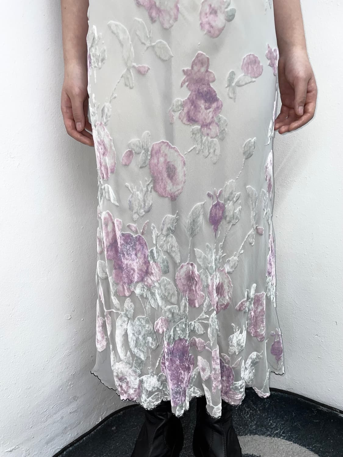 안나모리나리 페어리 실크 플로럴 스커트 *레어 상품이미지6