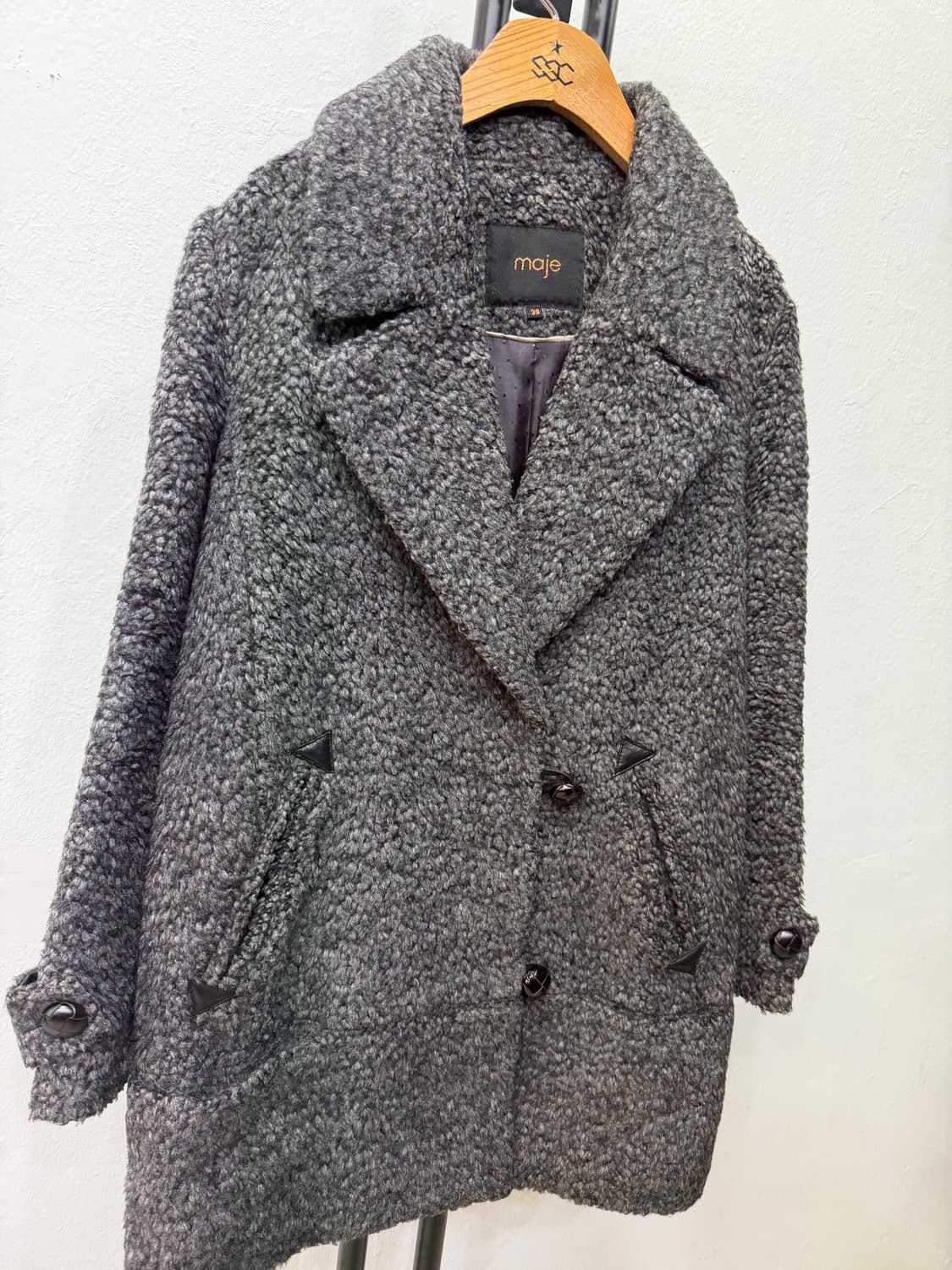 정품) maje 마쥬 회색 여성 코트 36 상품이미지2