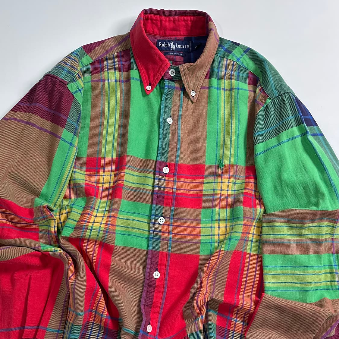 90s 폴로 랄프로렌 체크 셔츠  상품이미지3