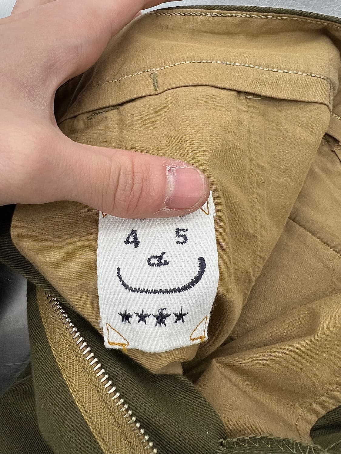 45 알피엠 다크 올리브 와이드 치노 코튼 팬츠 상품이미지7