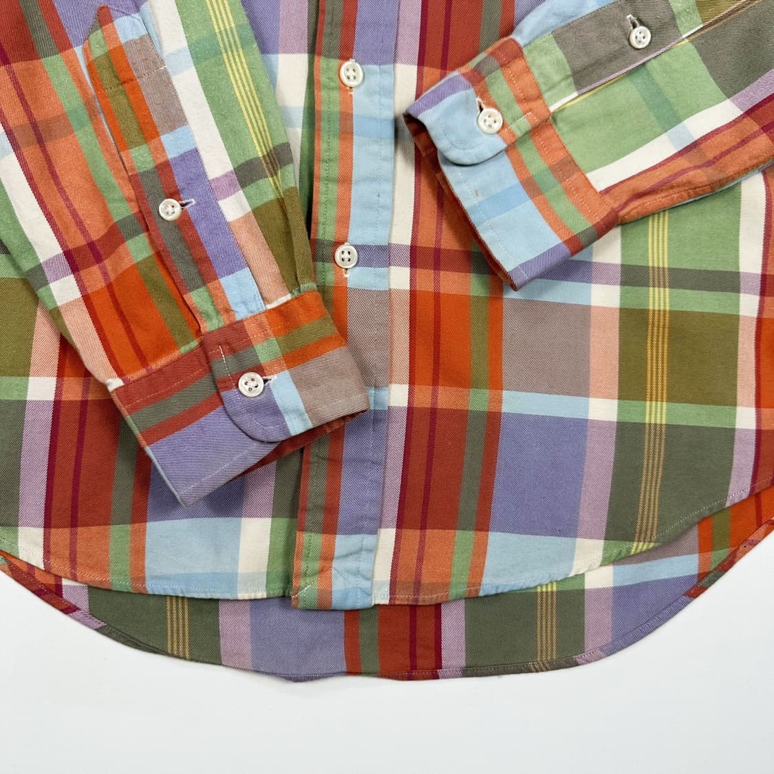 폴로 랄프로렌 포니 커스텀 핏 체크셔츠 (M) 상품이미지5