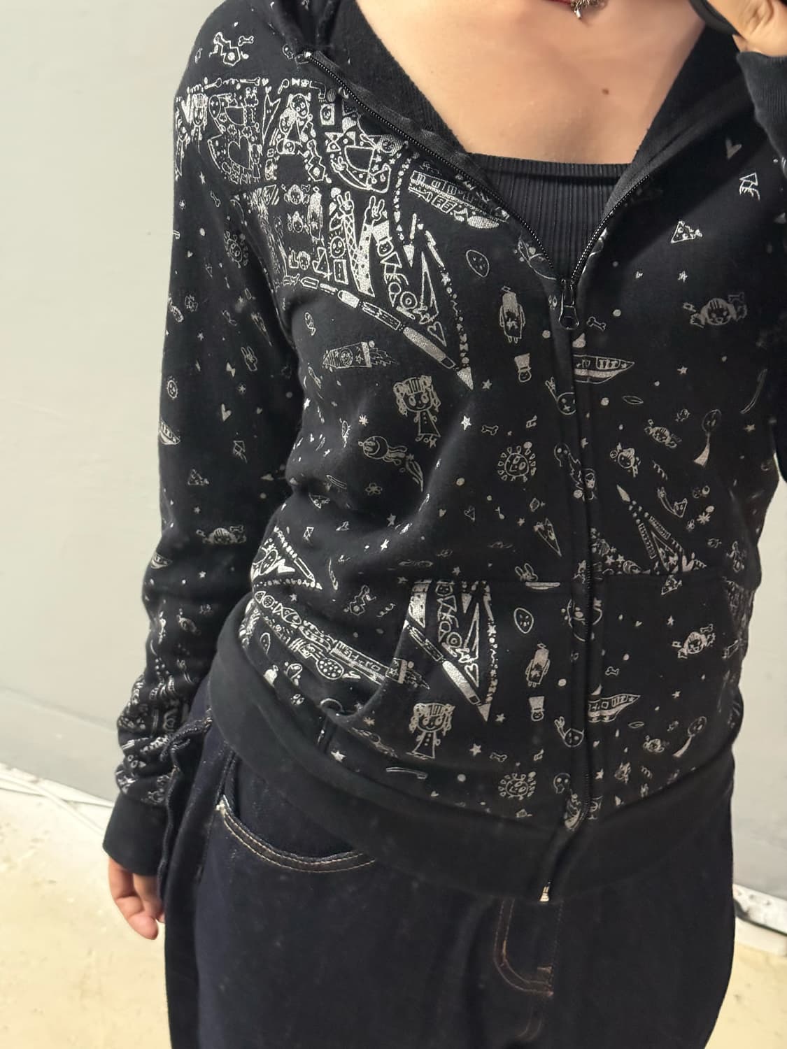 Baby metal handwriting logo hood zip-up 상품이미지3