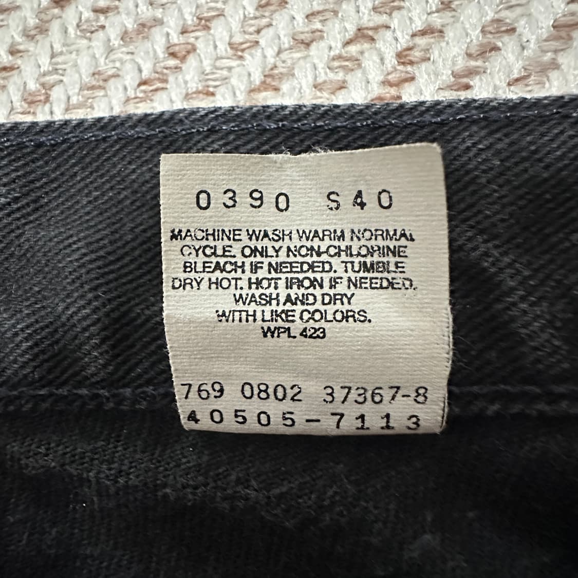 LEVI'S 505 00's mexico made black jeans 상품이미지4