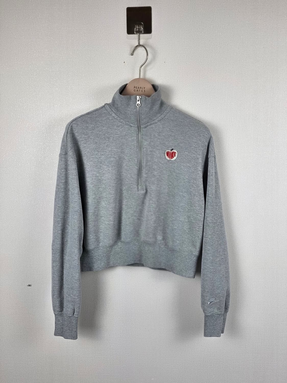나이키 여성 피닉스 플리스 쿼터집 크롭 스웻셔츠 S 상품이미지3