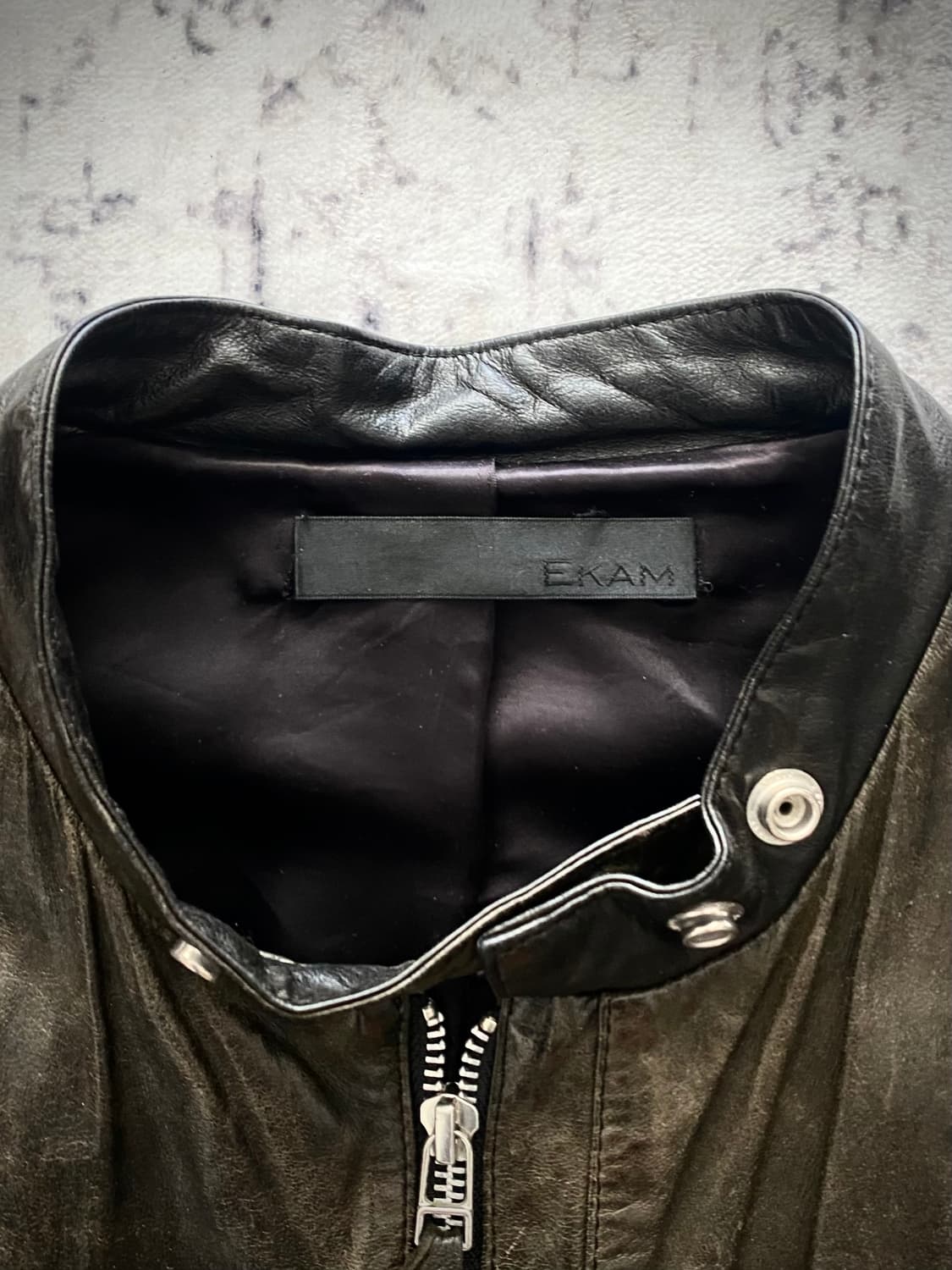 EKAM Double-Zip Leather Jacket 상품이미지7