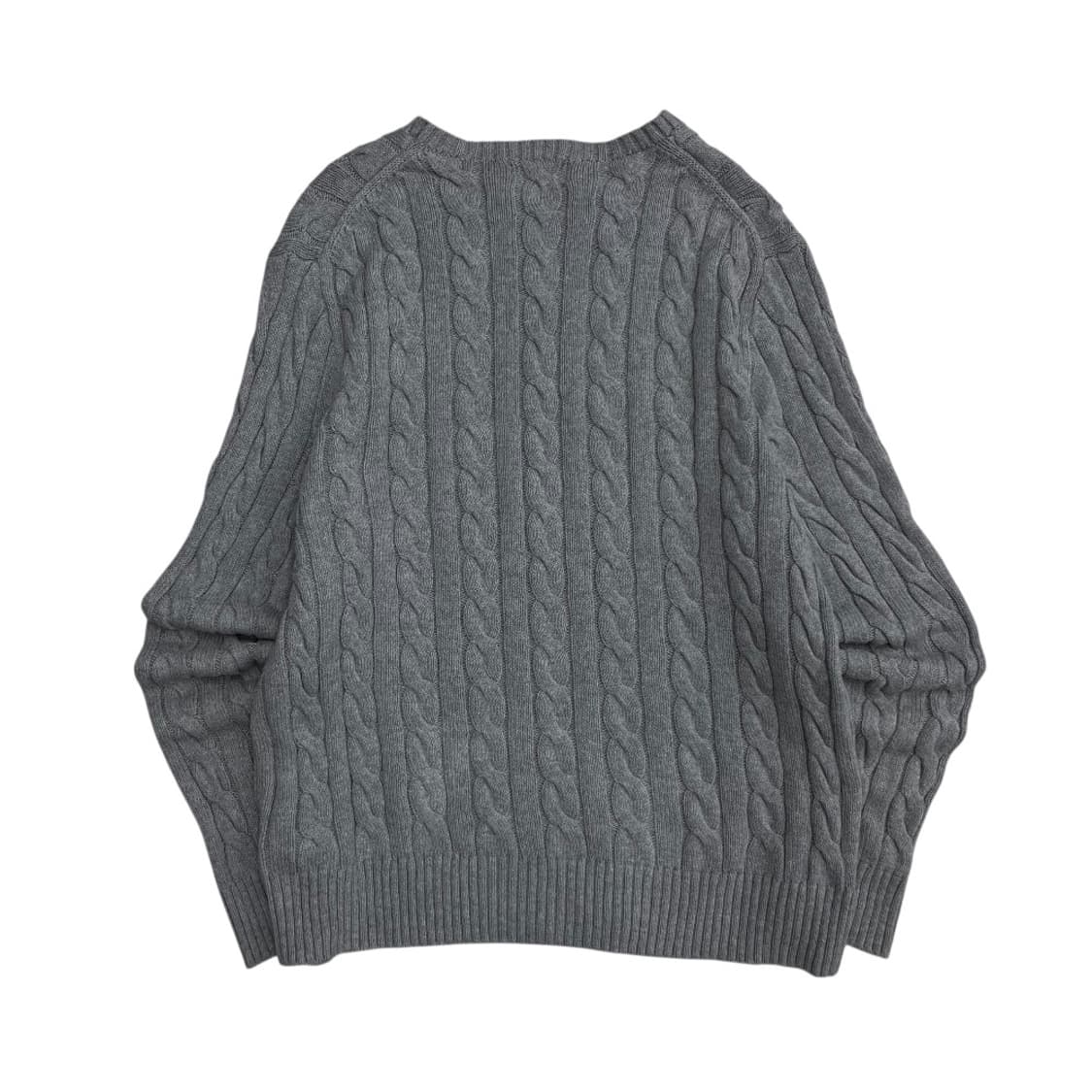 폴로 랄프로렌 네이비포니 그레이 꽈배기 니트 L 상품이미지3