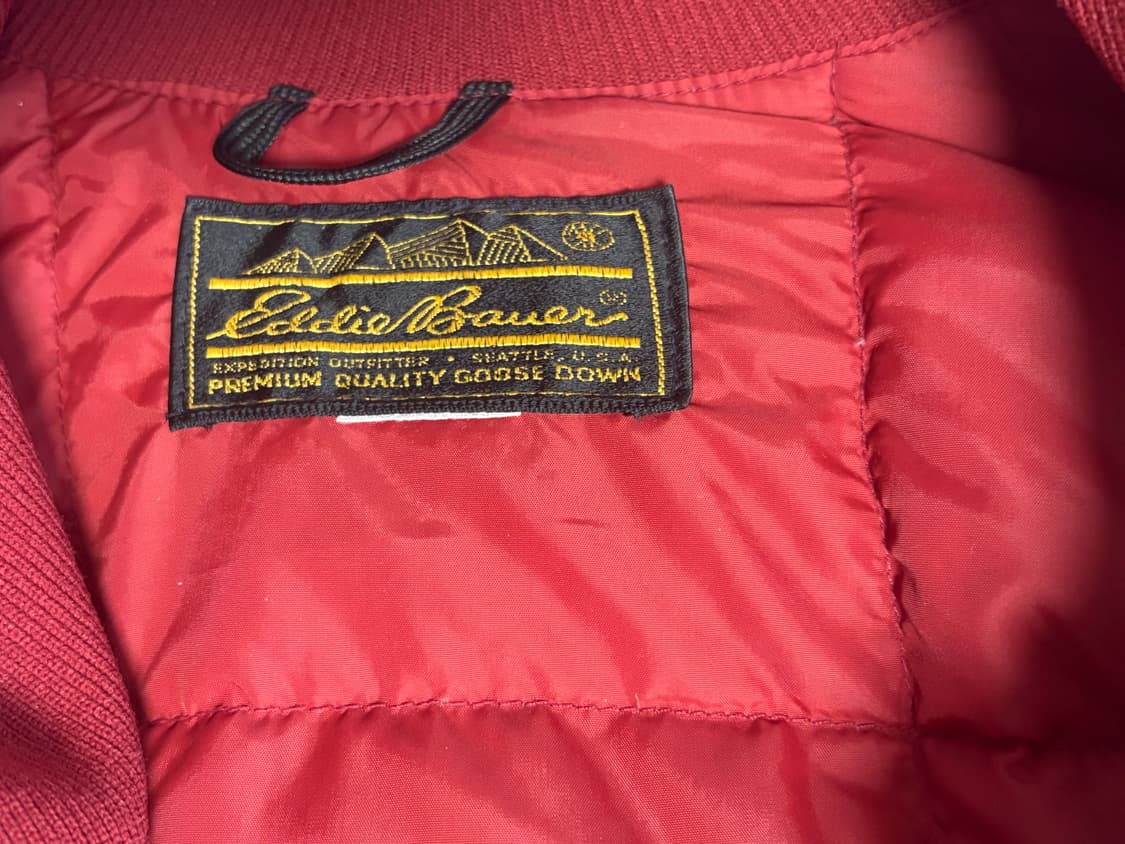 [XL] 80s 에디바우어 빈티지 구스다운 풀오버 레드 상품이미지5