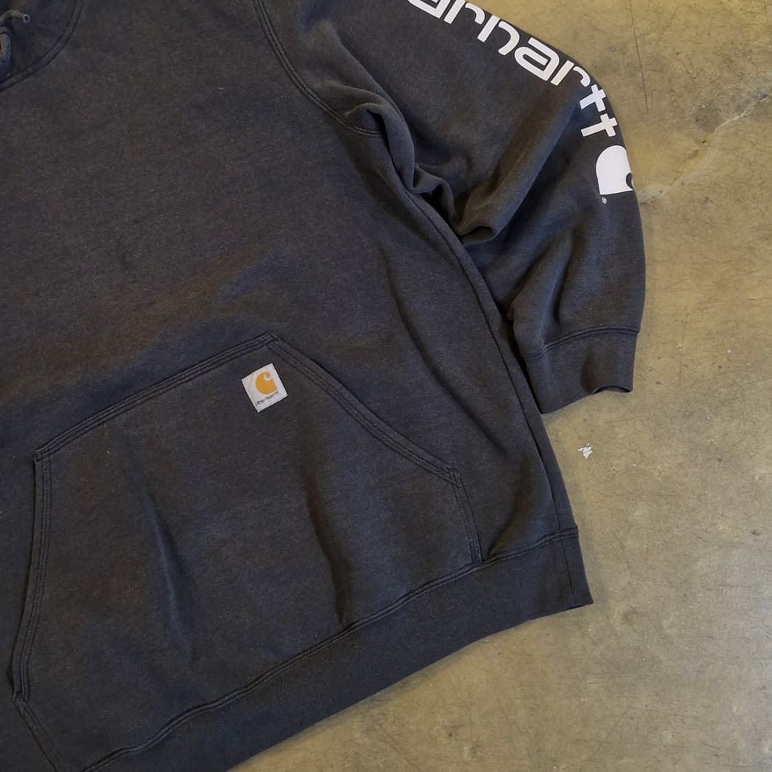 칼하트 스펠아웃 후드티 차콜 L~2XL 상품이미지2