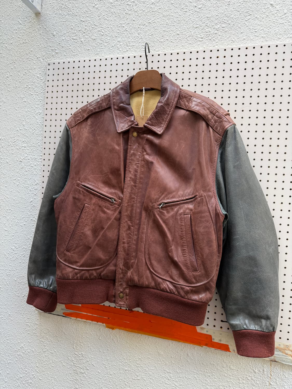 1980s SCOUT COWHIDE FLIGHT 빈티지 A-2 레더봄버 상품이미지6